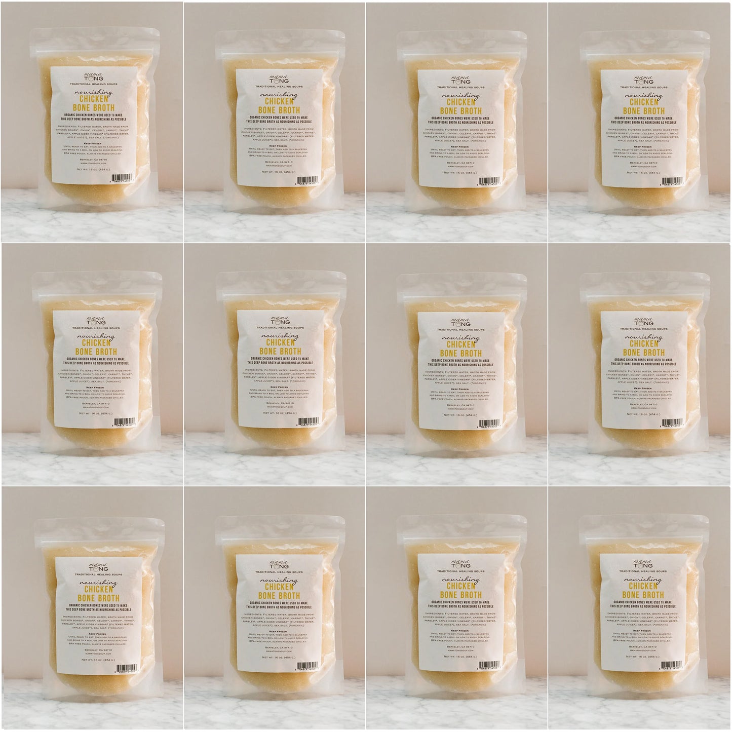 12 Frozen Pints of — Chicken Bone Broth