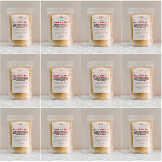 12 Frozen Pints  of —  Ginger Chicken Bone Broth