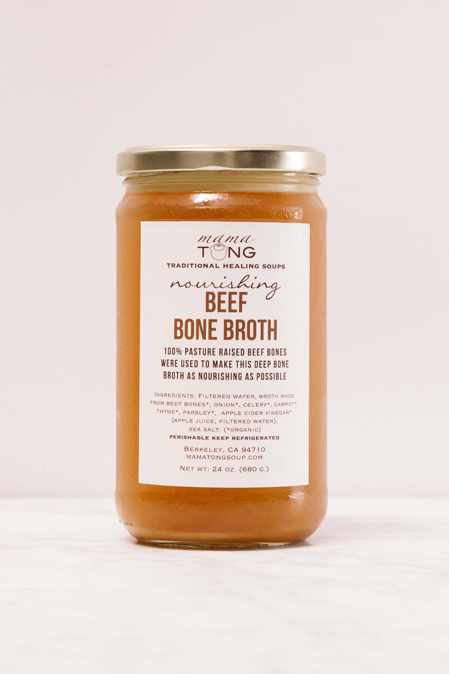Beef Bone Broth: 24oz Refrigerated