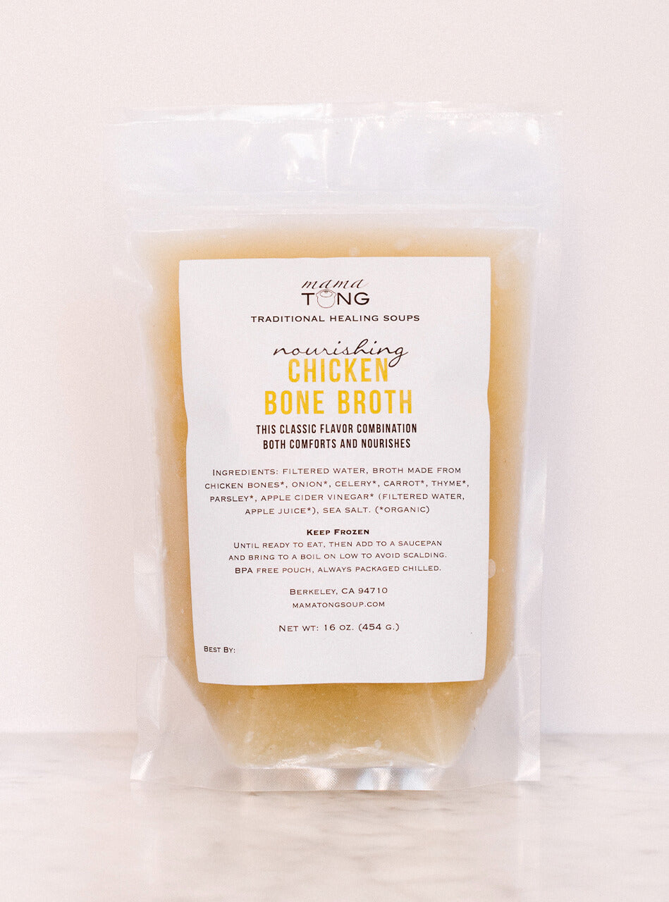 16 ounce frozen, nourishing chicken bone broth