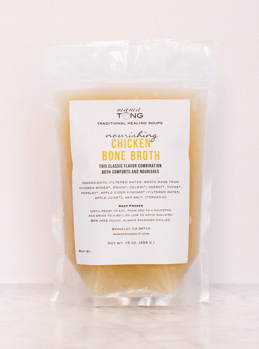 16 ounce frozen, nourishing chicken bone broth