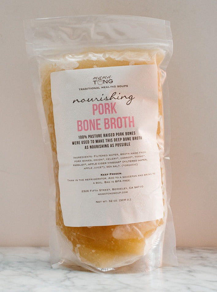 Pork Bone Broth: 32oz Frozen