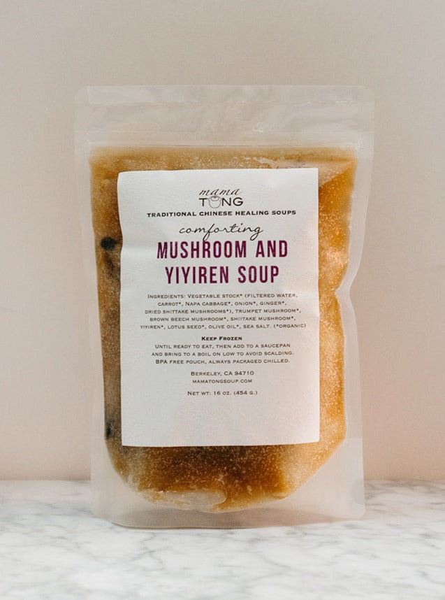 Mushroom and Yiyiren Soup: 16oz Frozen