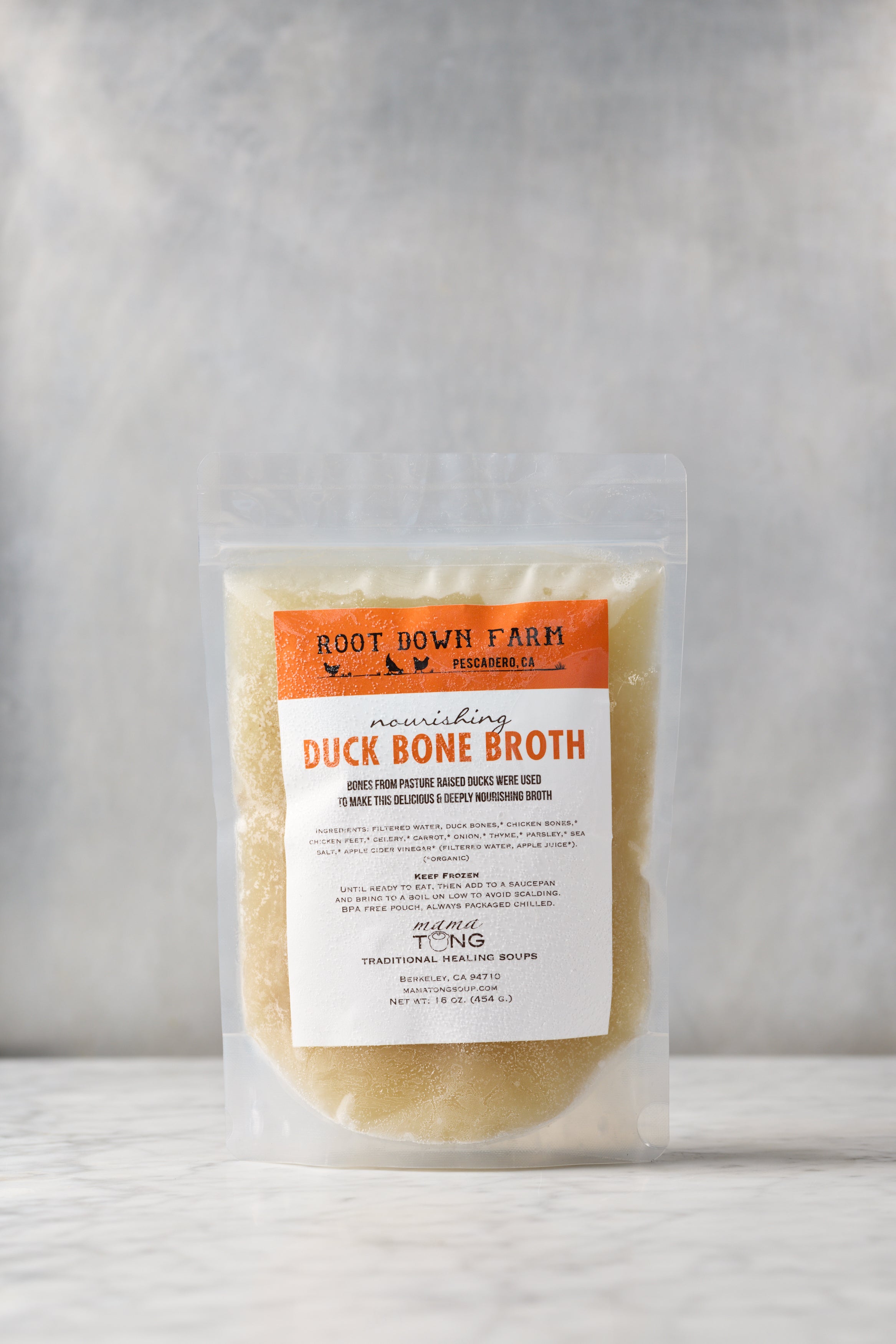 Duck Bone Broth: 16oz LOCAL PICKUP Frozen