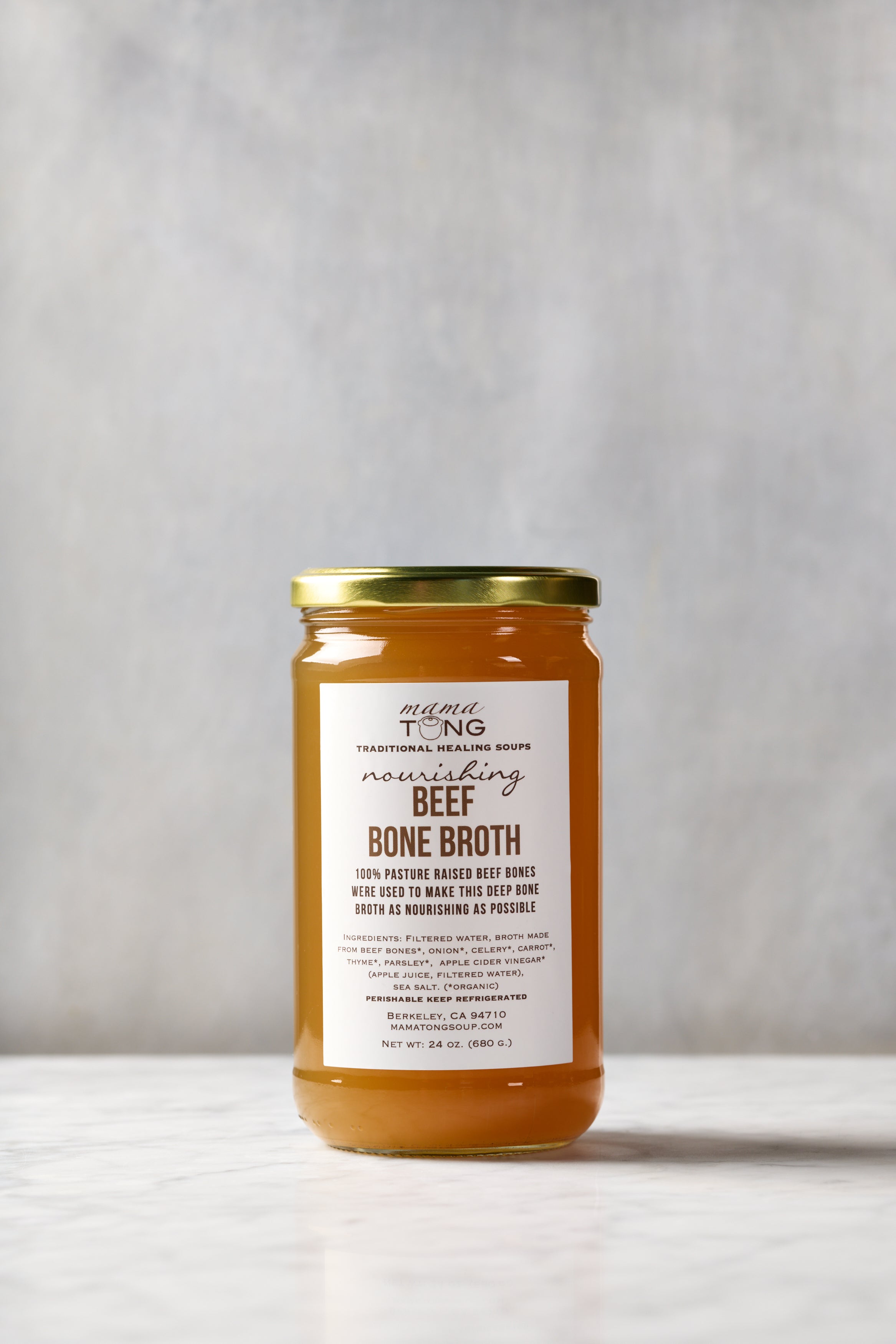 Beef Bone Broth: 24oz Refrigerated