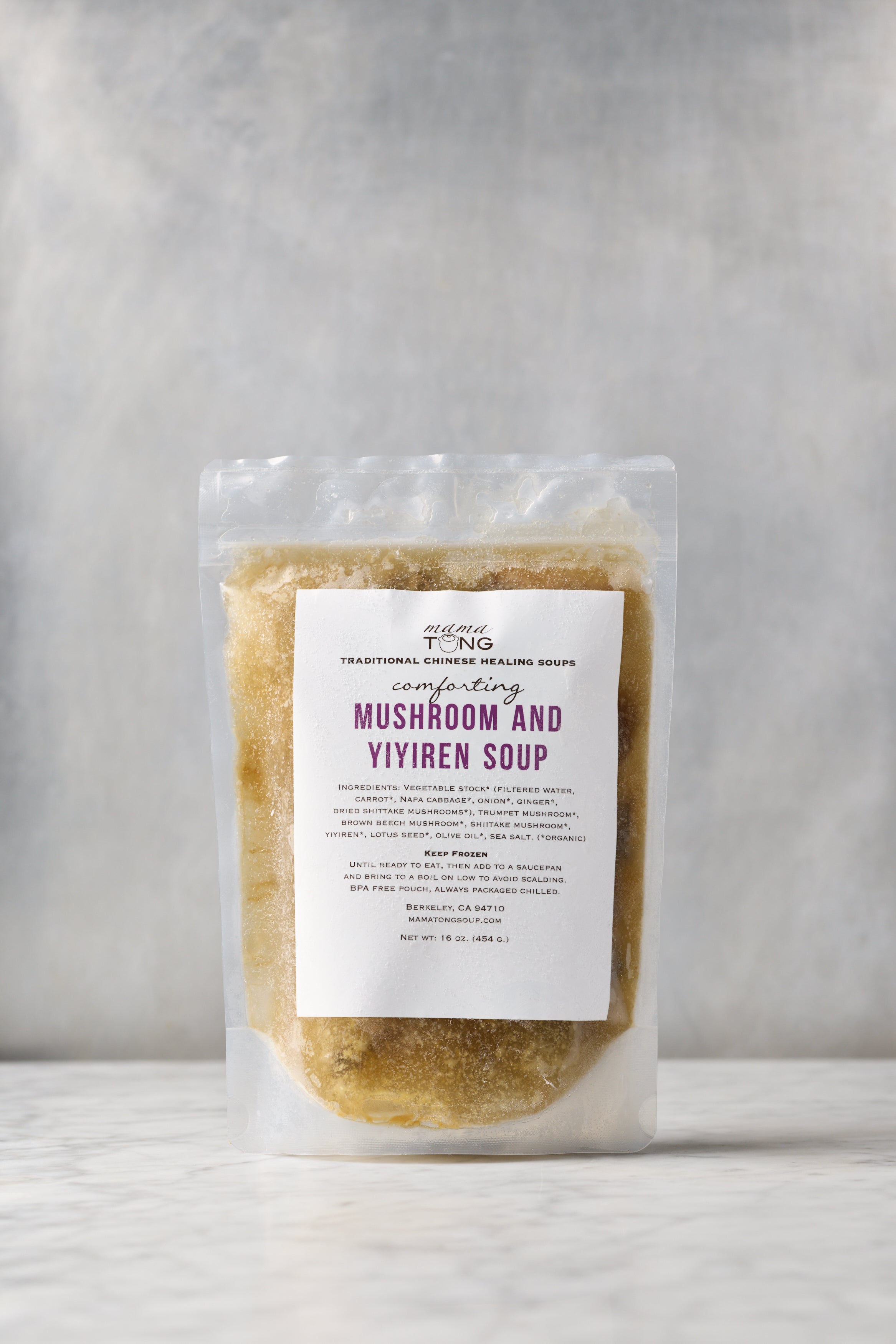 Mushroom and Yiyiren Soup: 16oz LOCAL PICKUP Frozen